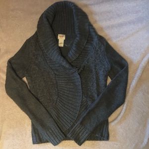 Super cozy charcoal gray toggle sweater